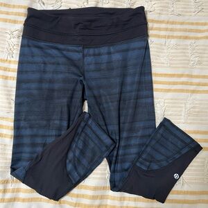 lululemon athletica Blue Striped Leggings
